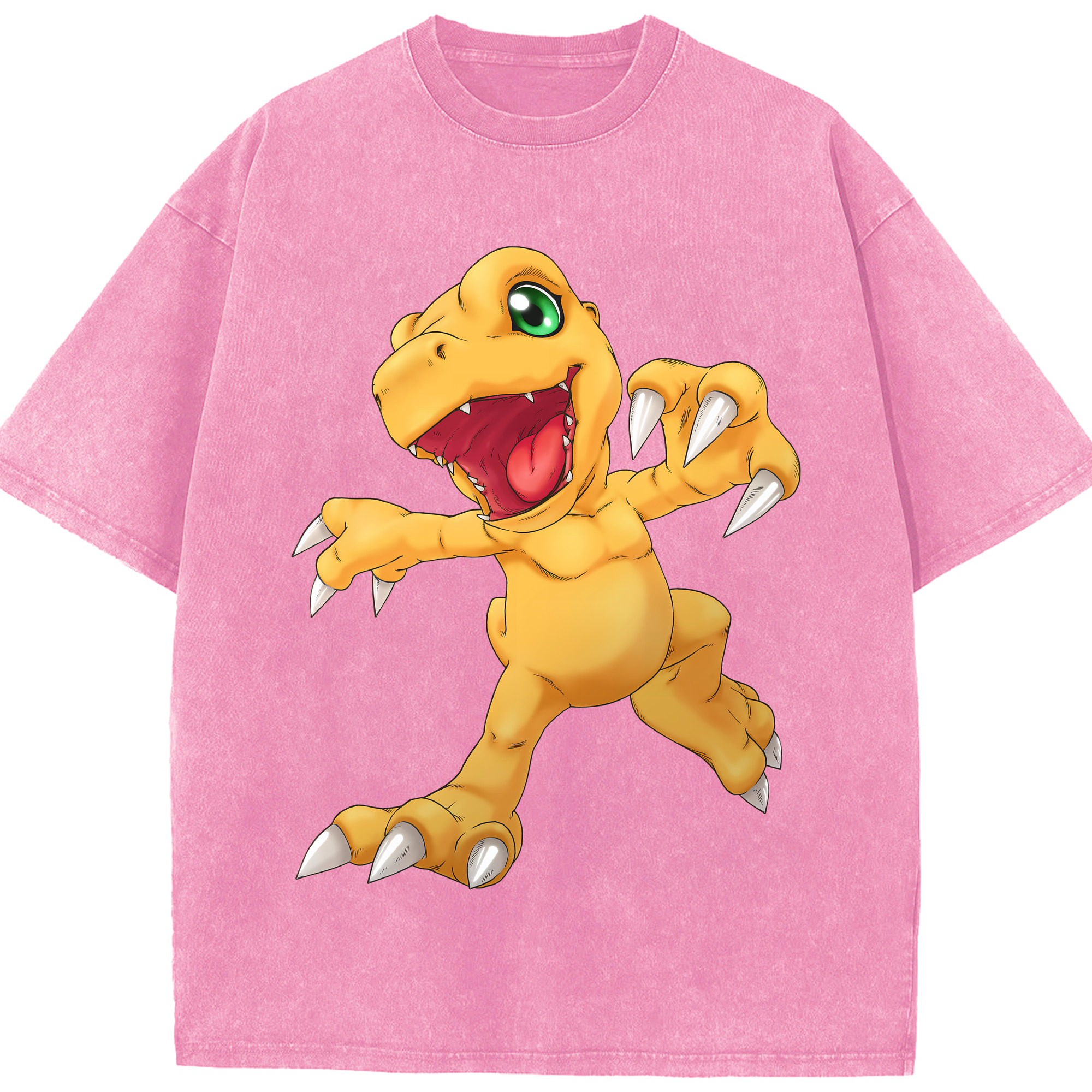 （画像用） Digimon デジタルモンスター/デジモン 綿100% ヴィンテージ風 半袖Tシャツ（フロントプリント）